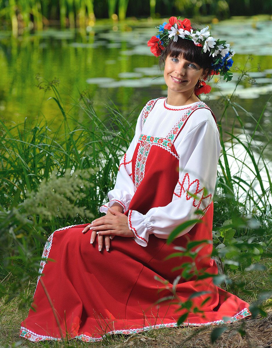 Beautiful girl Girls in Slavic costumes in Sydney